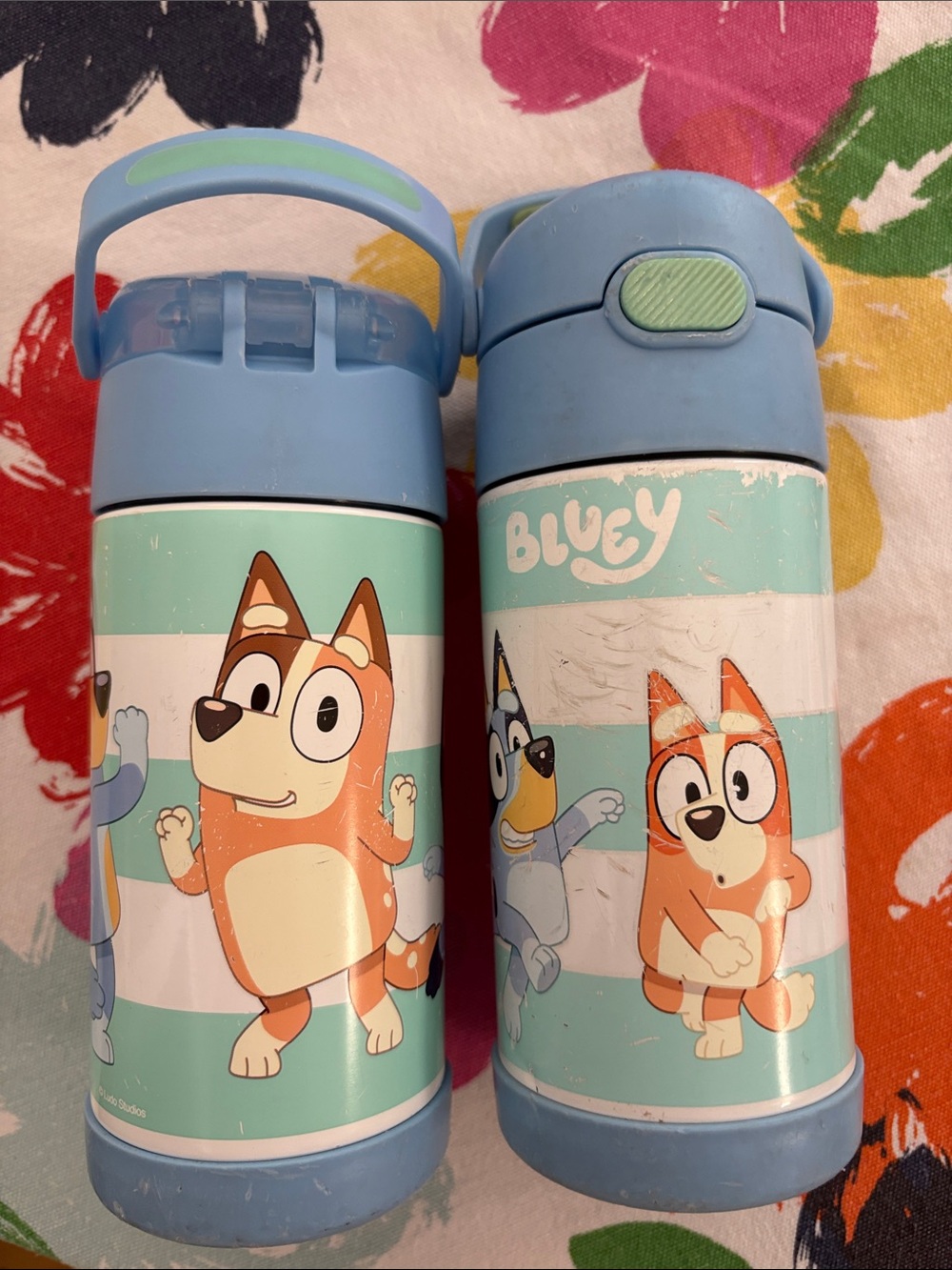 Thermos Bluey 2 Stainless Steel Kids Bottles in Light Blue